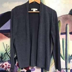 Large August silk navy blue cardigan